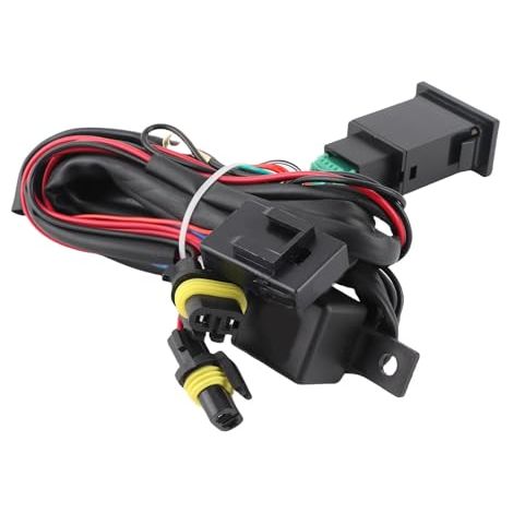 Kit de feux antibrouillard arrière + kit de câblage d'interrupteur de feux de brouillard, faisceau de câblage fusible, kit de relais universel pour feux de brouillard arrière 12 V (1/5)