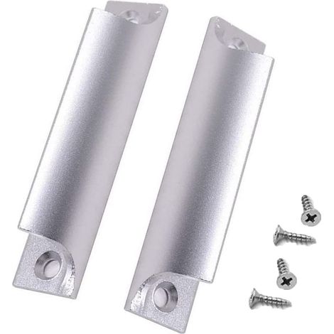 Poignée de porte coulissante - Poignee de meuble cuisine - Poignée de porte de balcon,Convient pour les portes coulissantes, les portes en bois, les fenêtres avec 4 vis (argent) (1/5)