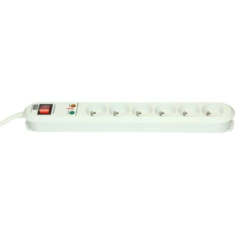 Bloc multiprise 6 prises UTE avec interrupteur blanc