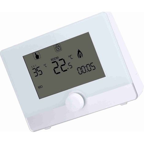 Thermostat programmable noir pour chaudière murale (1/5)