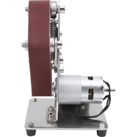 Multifunktionaler Bandschleifer, elektrischer Schleifer mit Metall, rutschfest und staubdicht, 10 Stück Schleifpapier (30x533 mm) zum Grobschleifen und Schärfen von Wolframstahl-Drehteilen (EU)