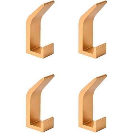 Set mit 4 kleinen Haken für Badetücher, goldfarben (1/5)