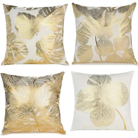 Bande d'or de coussin classique européenne 45x45cm 4PCS (1/5)