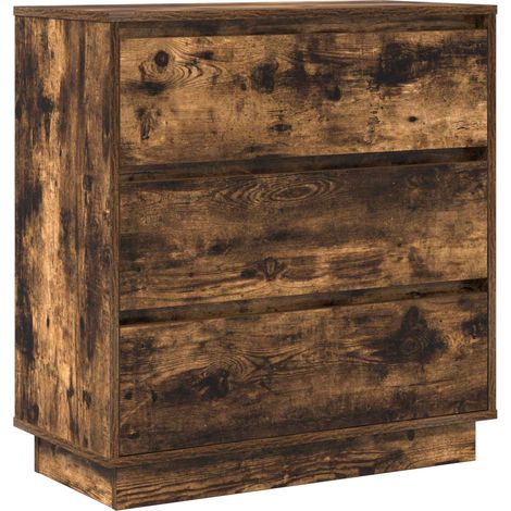 Maison Exclusive - Nachttisch Geräucherte Eiche 71 x 34,5 x 75 cm