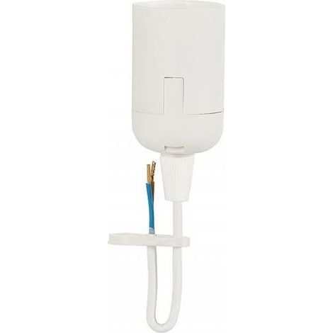 Portalámparas termoplástico E27-6, blanco, con cable, online