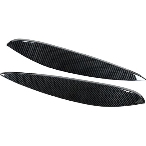 Lot de 2 enjoliveurs de phares avant gauche et droit en ABS, style fibre de carbone, pour Mercedes-Benz Smart 453, Fortwo et Forfour (2015-2020). (1/5)