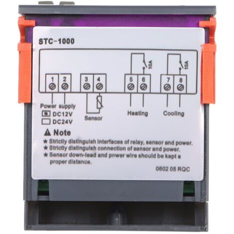 Digital Cooling Heating Thermostat Digital Temperature Controller with Sensor STC-1000 (1/5)