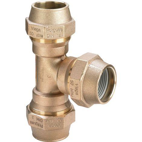 Viega Maxiplex-T-Stück, d 50mm bronzo rosso Modello 9051, 277932