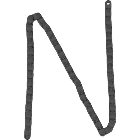 Chaîne porte-câbles noire fermée en plastique, flexible, pas de 8 mm, longueur de 400 mm, 50 maillons (1/5)