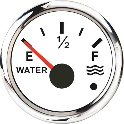 Jauge de niveau d'eau de 52 mm 0 190 ohm,indicateur de niveau d'eau vide,indicateur de niveau d'eau,alarme,LED,7 couleurs,rétroéclairage universel pour voiture,bateau (1/5)