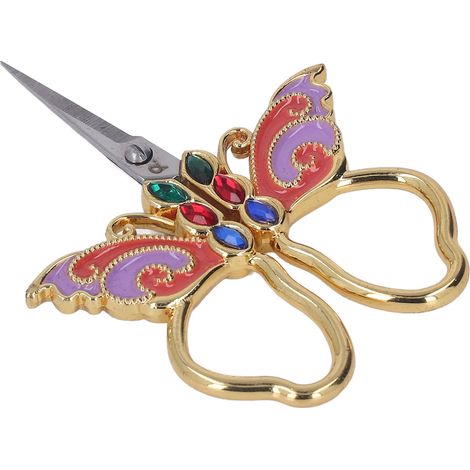 Ciseaux à broder vintage en forme de papillon pour couture et tricot, légers et portatifs. (1/5)