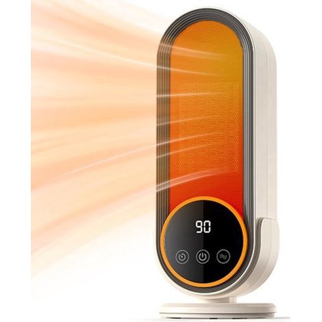 Elektrische Heizung，tragbare Heizung mit einstellbarem Thermostat，1200 W schnelle Keramikheiztechnologie，mit Fernbedienung und Timer (1/5)