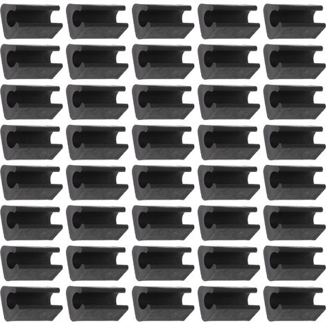 Lot de 100 protège-meubles antidérapants en plastique noir pour (1/5)