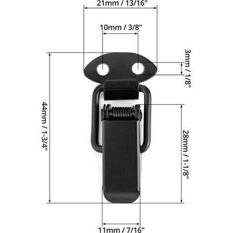 10 Pièces Loquet à Ressort Bascule Acier Inoxydable, fermeture à levier, Loquet à Bascule,fermoir, pour coffre à outils boîte de rangement tiroir coffre