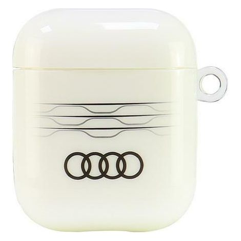 Funda Audi IML con diseño geométrico para AirPods 1/2, color blanco/blanco AU-IMLAP-A6/D3-WE (1/5)