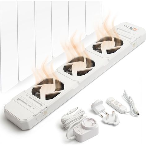 Ventilateur de radiateur Mono Set pour radiateurs de 50 à 70cm, amplificateur de chaleur avec capteur de température, marche/arrêt automatique, ultra silencieux, consommation ≤1W - TX-302 (1/5)