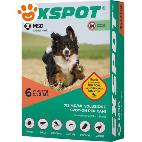 MSD Dog Exspot (41Kg) a (55Kg) - Confezione 6 Pipette - Antiparassitari CANE