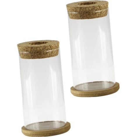 2 Ensembles Vase hydroponique cintres en macramé Support Floral Transparent Pot Lampe thé Decoration Interieur décoration Interieur vases jardinière en Verre Vase à Fleurs en Bois (1/5)