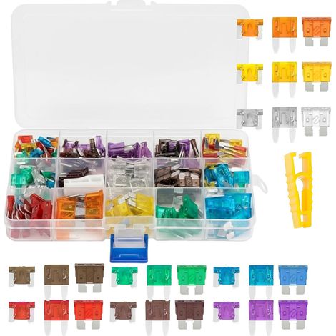 180 Pcs Car Fuses (2A - 40A) - Complete Assortment with Micro, Mini (1/5)