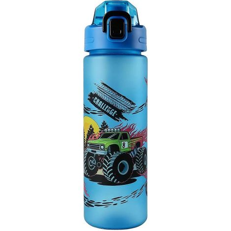 Gourde pour enfants, 700 ml, jolie gourde avec cordon pour garçons et filles (1/5)