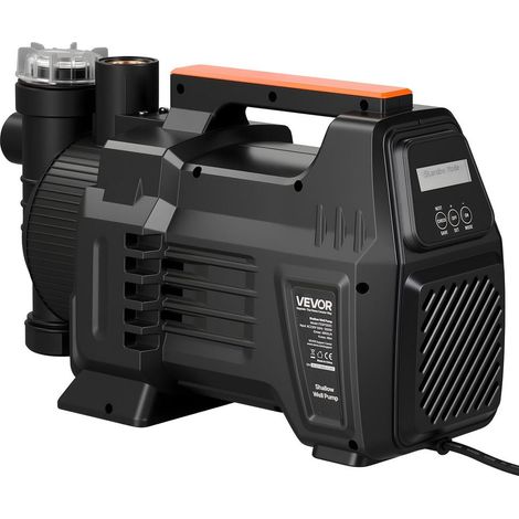 Pompe à Jet pour Puits Peu Profond 1300 W Pompe à Jet PP Débit Max 4800 L/h pour Système Irrigation Jardin Arrosage Pelouse, avec Hauteur d'Aspiration 8 m, Commande Électronique Intelligente (1/5)