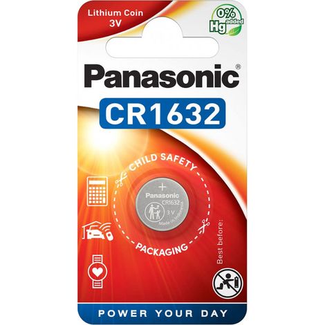 Pile Bouton Lithium - Panasonic - CR-1632L/1BP - Couleur Gris - Technologie Lithium (1/3)
