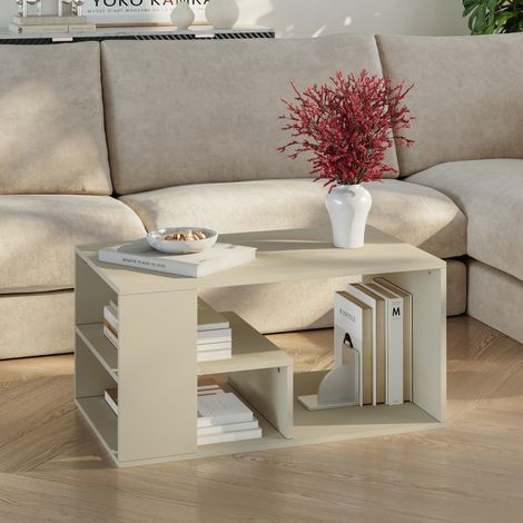 Couchtisch Antaa 80x50x40 cm Sandfarben [en.casa]