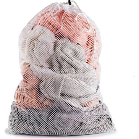 Sac à linge INF grand format 60 x 90 cm blanc (1 unité) (1/5)