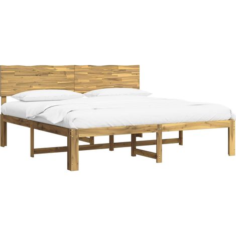 Cama doble con cabecero ROSTOCK Blanco 180 x 200 cm vidaXL (1/5)