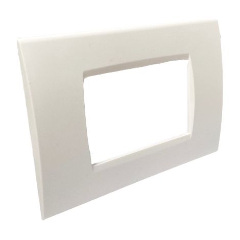 Placchetta per interruttore a 3 posti bianca cassetta 503 compatibile con bticino living light supporto cover (1/2)