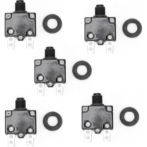 Disjoncteur 12 A pour compresseur d'air électrique – Protection contre les surcharges, interrupteur de sécurité robuste, disjoncteur moteur industriel, 5 pièces (1/5)