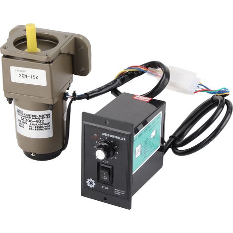 Moteur asynchrone monophasé 220V AC 6W avec réducteur, vitesse réglable (15K) (1/5)