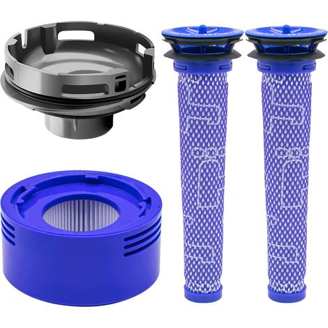 Couvercle arrière du moteur pour aspirateurs Dyson V7 et V8, comprenant 1 couvercle arrière du moteur, 1 filtre arrière et 2 préfiltres. (1/5)