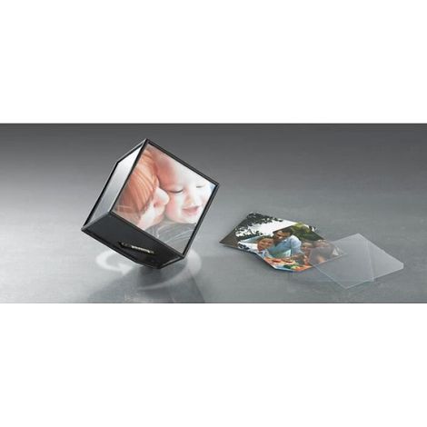 Cadre photo - Your Design - Cube rotatif - 2 pièces - 10 x 10 cm - Noir (1/4)