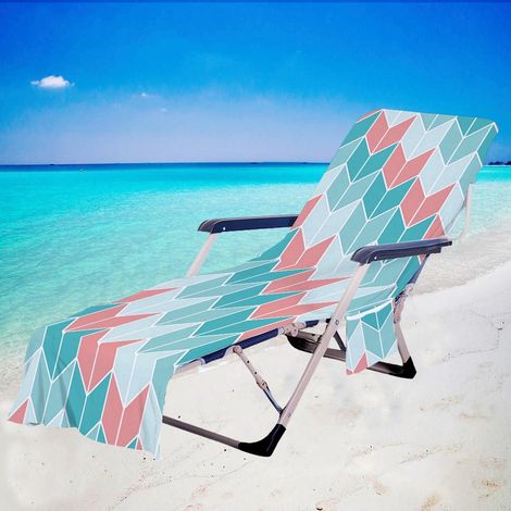 Housse De Chaise De Plage - Serviette En Microfibre - 215 X 75 Cm - Pour Chaise Longue - 1 Pièce (1/4)