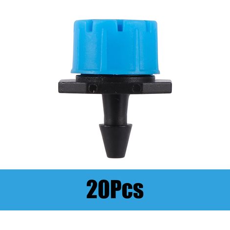 (Bleu - Lot de 20) Goutteur réglable à 8 trous pour tuyau d'arrosage 4/7 mm - Buses d'irrigation pour jardin, agriculture, outils d'arrosage pour fleurs et légumes (1/5)