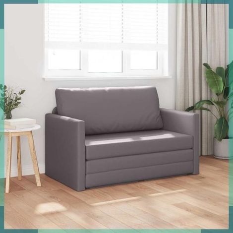 4106710 Canapé-Lit 110cm Gris Simili cuir (1/5)