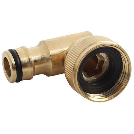 Schwenkbarer Winkelverbinder aus Messing für Gartenschläuche, Schnellkupplungsadapter mit Innengewinde für Wasserschläuche, geeignet für Gartenschlauchanschlüsse an Außenwasserhähnen und Schlauchtromm (1/5)