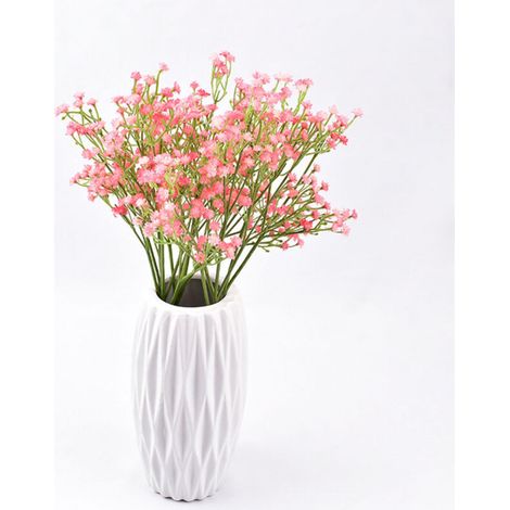 9 Zweige rosa künstliches Schleierkraut – romantische Blumendekoration, künstliches Schleierkraut für Hochzeit und Inneneinrichtung (1/4)