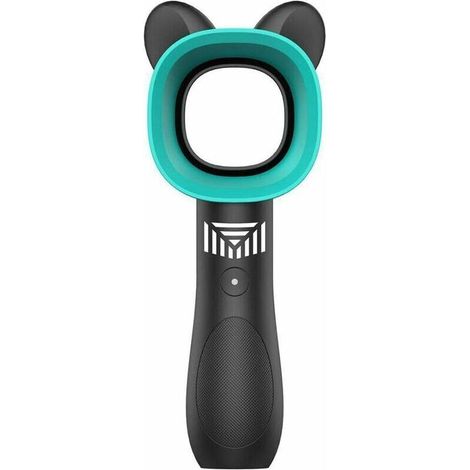 Ventilateur Portable sans Feuilles à 3 Vitesse, Mini Fan en Forme de Chat Mignon Rechargeable, Ventilateur de Poche Convient pour Chambre，Bureau，Voyage (Vert) - Bleu