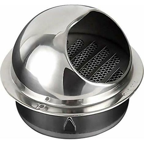 Stainless steel 304 wall-mounted air vent – Spherical, rainproof design – Dense insect screen – 150mm diameter for efficient ventilation (1/5)