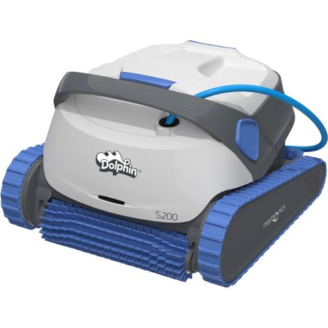 Maytronics Dolphin – Robot de piscine Dolphin S200 – Nettoyage fond, parois et ligne d’eau – Filtration multicouche – Pour piscines jusqu’à 12m – Autonomie 2h