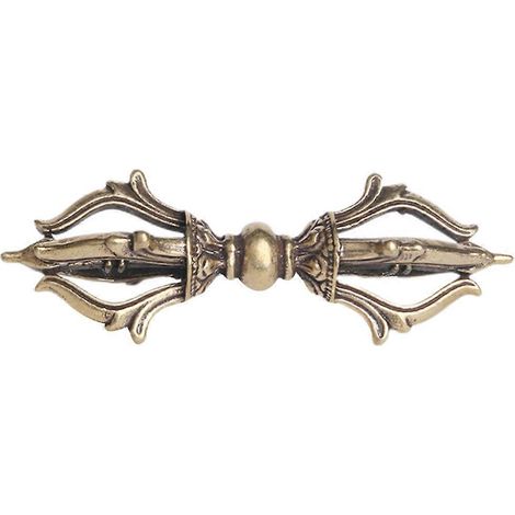 Cloche bouddhiste vintage en laiton Dorje Vajra, pilon Vajra style vintage, Bouddha-8.3x2.9cm