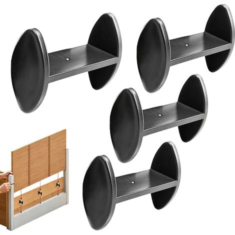 Panneaux De Clôture Pour Bétail Fermier 4 Pièces Fixations De Montage Pour Clips De Clôture En Acier Inoxydable Pour Extérieur, Arrière-Cour, Jardin, Pelouse, Ferme, Terrasse, Entrepôt (1/5)