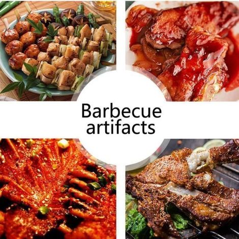 Ustensiles Barbecue - Set 10 Pièces En Acier Inoxydable - Pour Grillades Extérieures - 34 Cm - Noir (1/4)