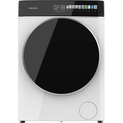 Cecotec Waschmaschine 9Kg Frontload Bolero DressCode 9900 Inverter FullColor A. Weiße Oberfläche,1400 U/min, FullColor Display 10,3", 11 Programme, Motor Inverter Plus, SteamMax, Klasse A.