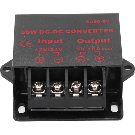 Adaptateur convertisseur de puissance DC 24V 12V vers régulateur de tension 5V 10A pour enregistreur de moteur EA50-5V (1/4)