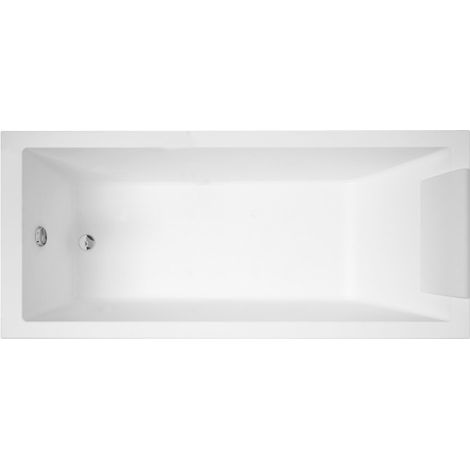 Novellini – Baignoire acrylique rectangulaire 180x80 cm – Installation à poser – Fond plat antidérapant – 235 litres – Pour salle de bain moderne