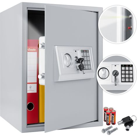 KESSER® Caja fuerte electrónica Caja fuerte Caja fuerte de pared 50x35x34 Plata (1/5)