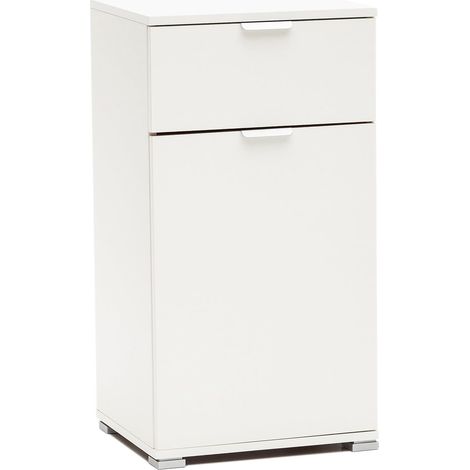 MeMi Me311BIA Comodino, Legno, Bianco, 38x45x85 cm (1/3)